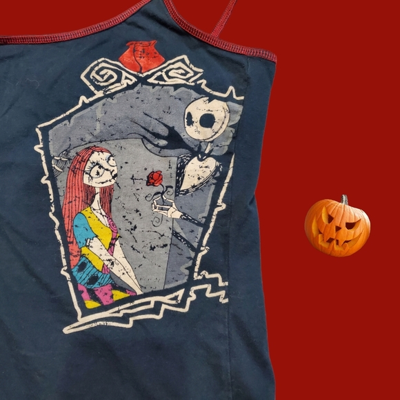Vintage Hot Topic Nightmare Before Christmas Sleep Set Tank and Pants Size Med - Picture 3 of 16